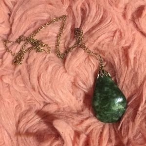 Vintage 14k Jade Gold Necklace